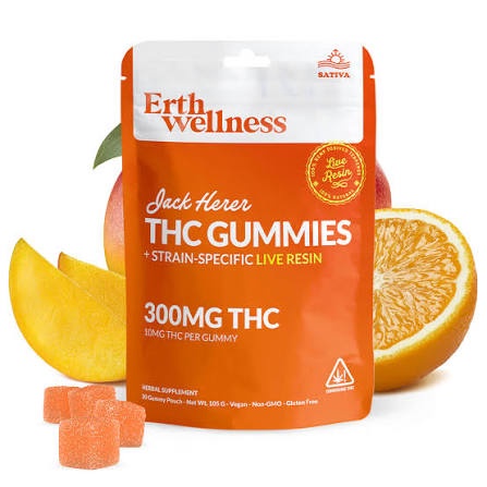 ERTH WELLNESS 300MG THC GUMMIES 30CT / Jack Herer